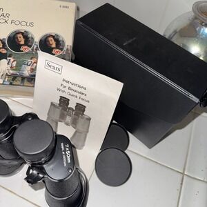 Vintage Sears Discoverer 7 x 50 Binoculars‎ Zoom Wide Angle 473-25790